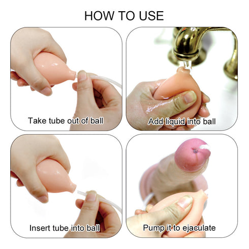 Soft Ejaculation Cock With Ball 8 Inch